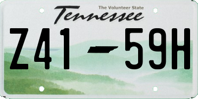 TN license plate Z4159H