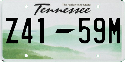 TN license plate Z4159M