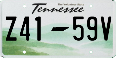 TN license plate Z4159V