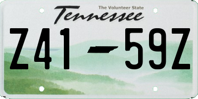 TN license plate Z4159Z