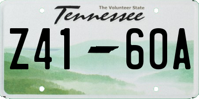 TN license plate Z4160A