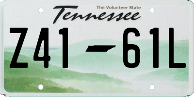 TN license plate Z4161L