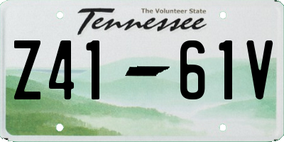 TN license plate Z4161V