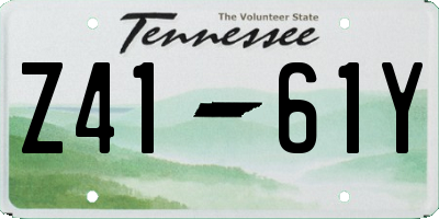 TN license plate Z4161Y