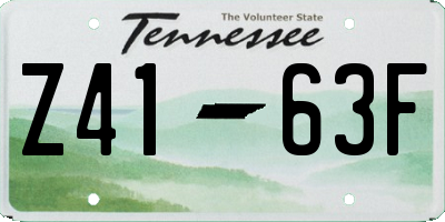 TN license plate Z4163F