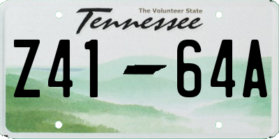 TN license plate Z4164A