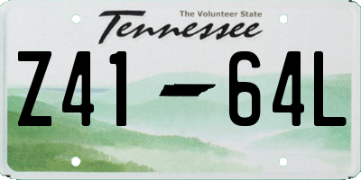 TN license plate Z4164L