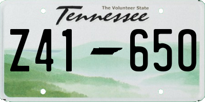 TN license plate Z4165O