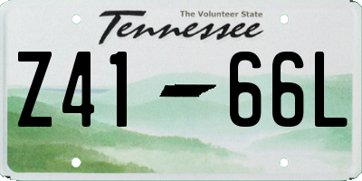 TN license plate Z4166L