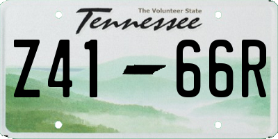 TN license plate Z4166R