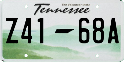 TN license plate Z4168A