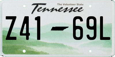 TN license plate Z4169L