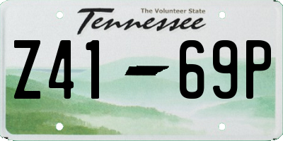TN license plate Z4169P