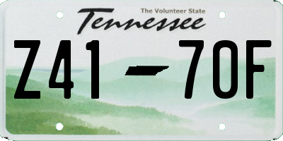 TN license plate Z4170F