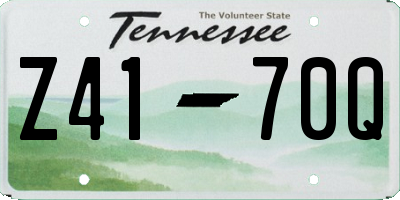TN license plate Z4170Q