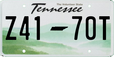 TN license plate Z4170T