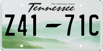 TN license plate Z4171C