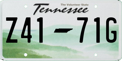 TN license plate Z4171G