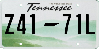 TN license plate Z4171L