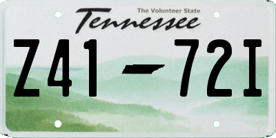 TN license plate Z4172I