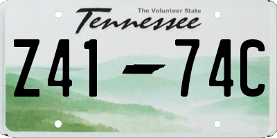 TN license plate Z4174C