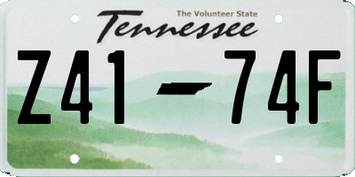 TN license plate Z4174F