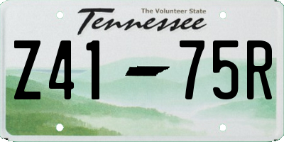 TN license plate Z4175R