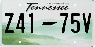 TN license plate Z4175V