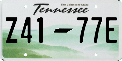 TN license plate Z4177E