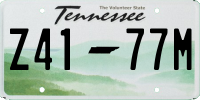 TN license plate Z4177M