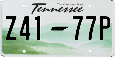 TN license plate Z4177P