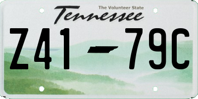 TN license plate Z4179C