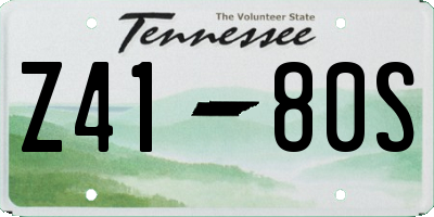 TN license plate Z4180S