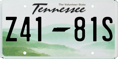 TN license plate Z4181S