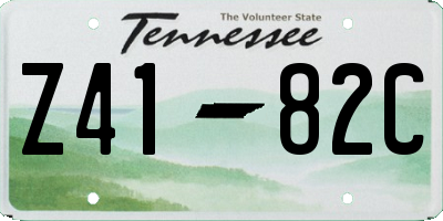 TN license plate Z4182C