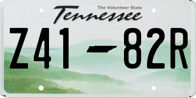 TN license plate Z4182R