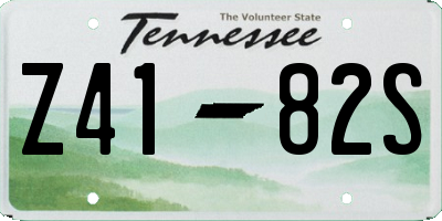 TN license plate Z4182S