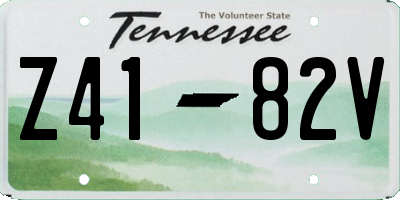 TN license plate Z4182V