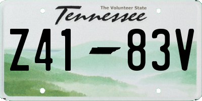 TN license plate Z4183V