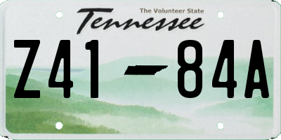 TN license plate Z4184A