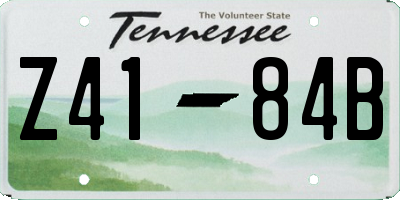 TN license plate Z4184B
