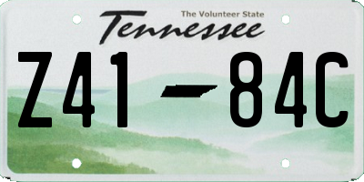 TN license plate Z4184C