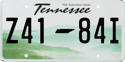 TN license plate Z4184I