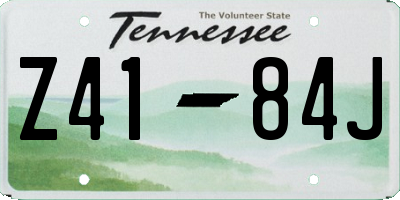 TN license plate Z4184J