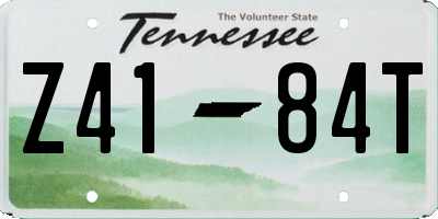 TN license plate Z4184T