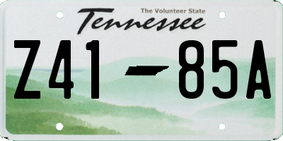 TN license plate Z4185A