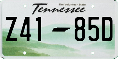 TN license plate Z4185D