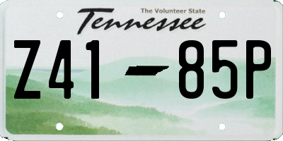 TN license plate Z4185P