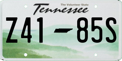 TN license plate Z4185S