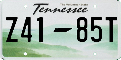 TN license plate Z4185T